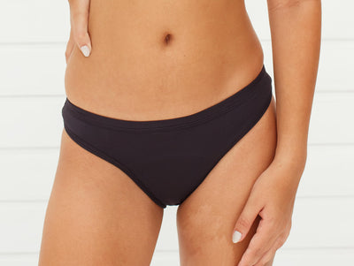 Alecrim - Primeiros Ciclos - Calcinha Absorvente e Biquíni Menstrual - Fluxo Moderado - Preto