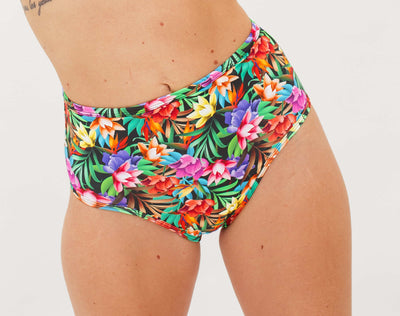 Amazonita - Calcinha Absorvente e Biquíni Menstrual - Hot Pant Fluxo Intenso + Bolsinha de Gel - Flora