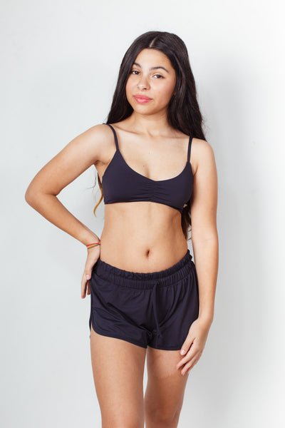 Conjunto Short Absorvente Menstrual - Primeiros Ciclos - Fluxo Intenso- Preto