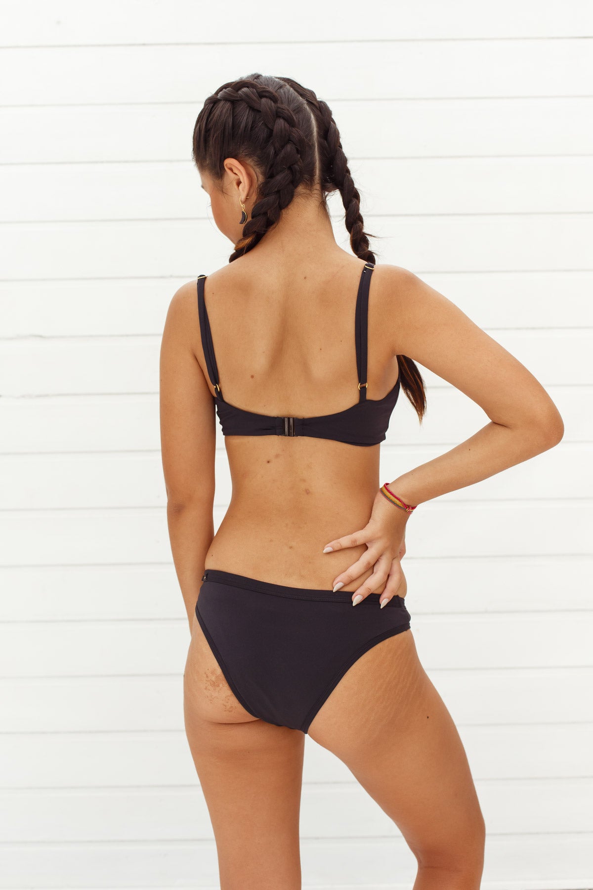 Conjunto Calcinha Absorvente e Biquíni Menstrual - Primeiros Ciclos - Fluxo Moderado - Preto