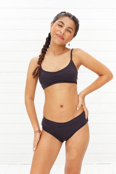 Conjunto Calcinha Absorvente e Biquíni Menstrual - Primeiros Ciclos - Fluxo Intenso - Preto