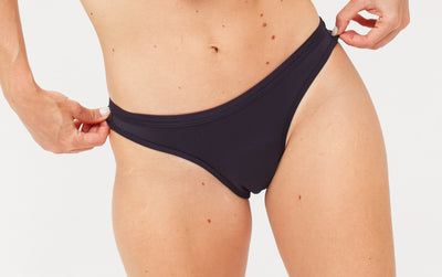 Analu - Calcinha Absorvente e Biquíni Menstrual - Fluxo Super Leve - Preto