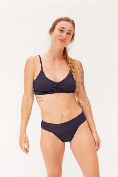 Conjunto Calcinha Absorvente e Biquíni Menstrual - Fluxo Leve - Preto