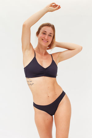 Conjunto Calcinha Absorvente e Biquíni Menstrual - Fluxo Super Leve - Preto