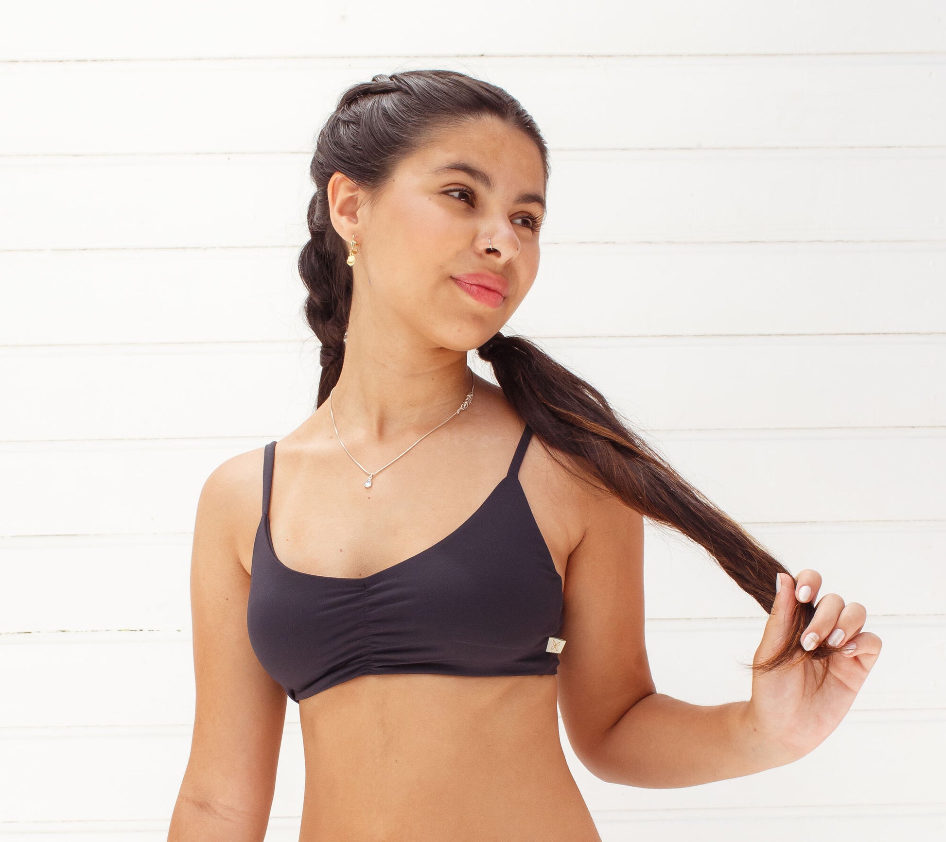 Conjunto Calcinha Absorvente e Biquíni Menstrual - Primeiros Ciclos - Fluxo Moderado - Preto